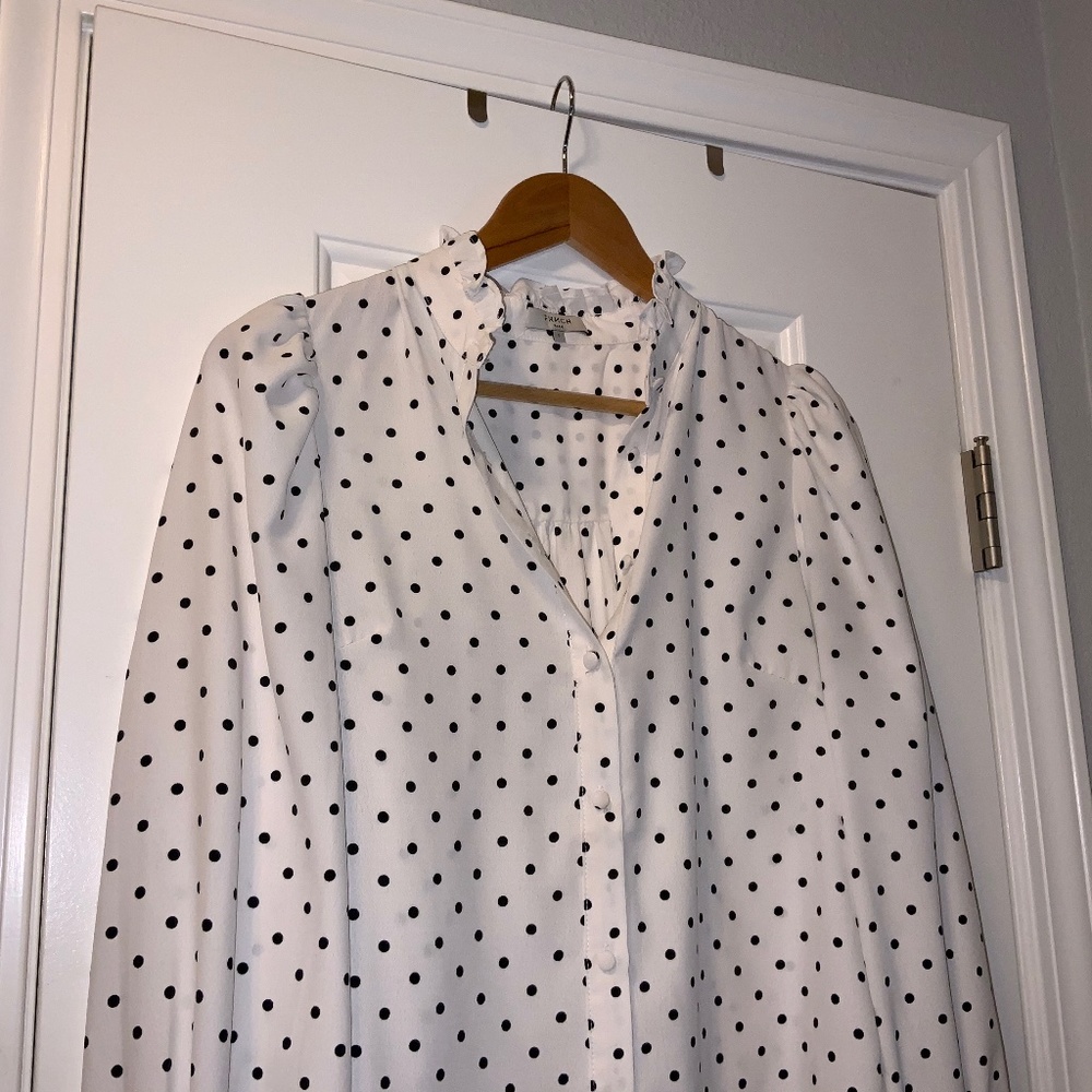 Black and White Blouse